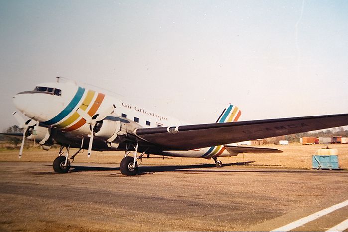 Light aircraft parked at Wellesbourne